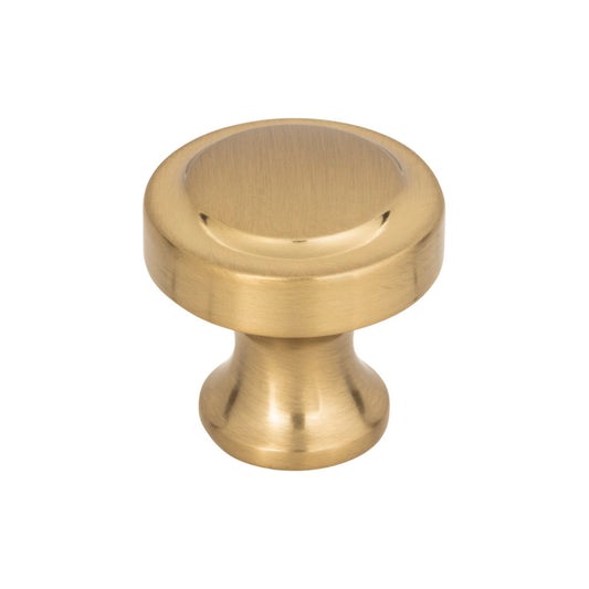 ATLAS A300-WB Bradbury 1 1/4" Diameter Round Knob - Warm Brass