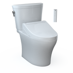TOTO MW4483084CEMFGN#01 Washlet+ Aquia Iv Arc Two-Piece Elongated Dual Flush 1.28 And 0.9 Gpf Toilet With C5 Bidet Seat - Cotton White