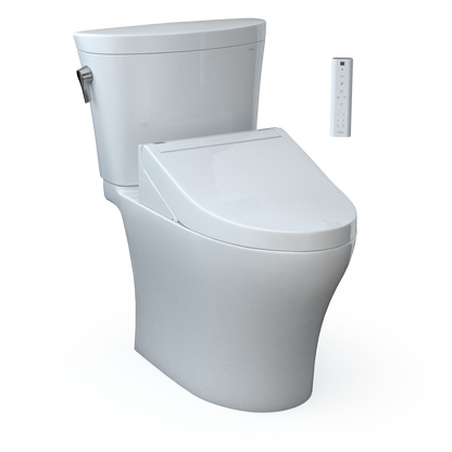 TOTO MW4483084CEMFGN#01 Washlet+ Aquia Iv Arc Two-Piece Elongated Dual Flush 1.28 And 0.9 Gpf Toilet With C5 Bidet Seat - Cotton White