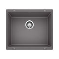 BLANCO 519049 Precis Precis SILGRANIT 21" Single Bowl Undermount Kitchen Sink - Cinder in Cinder