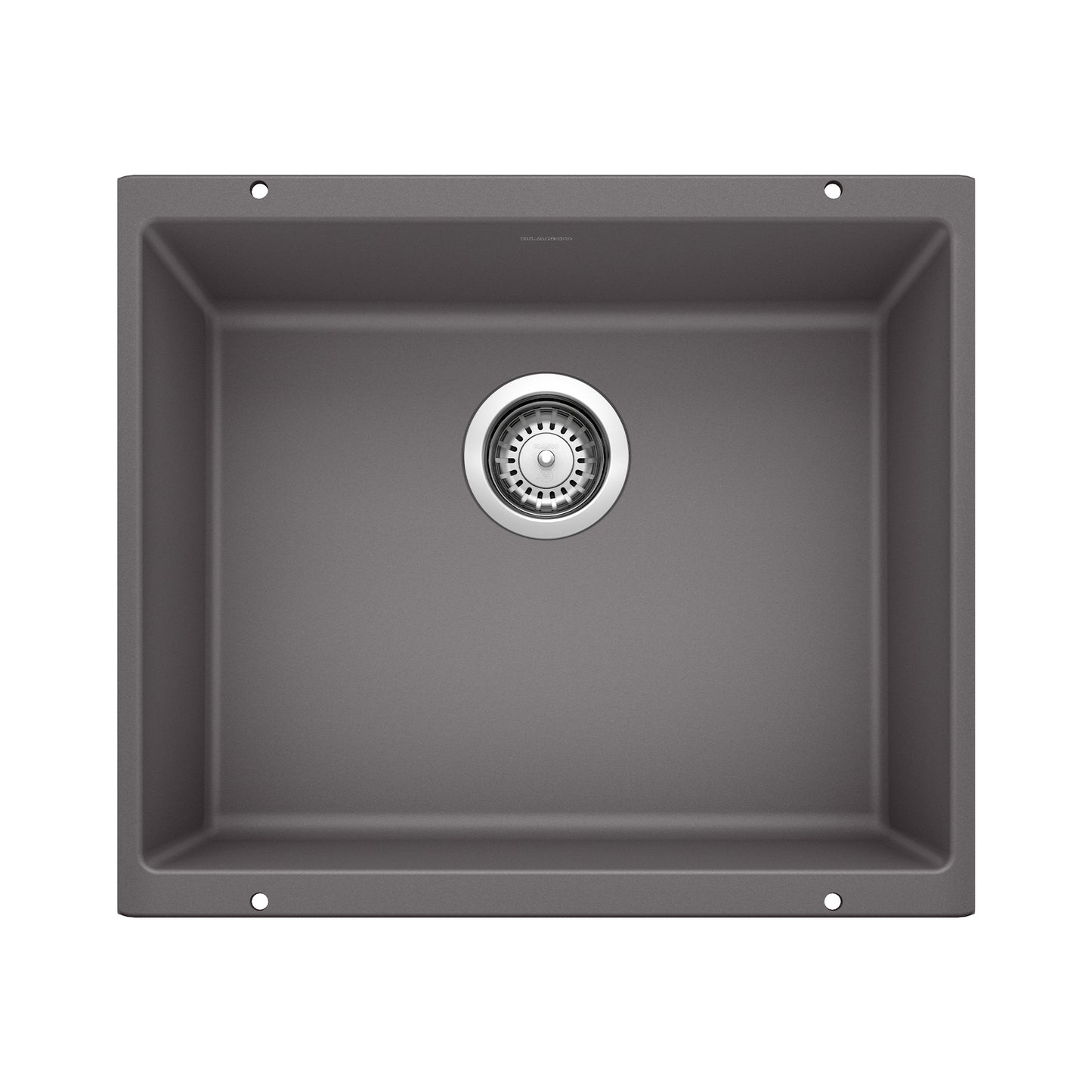 BLANCO 519049 Precis Precis SILGRANIT 21" Single Bowl Undermount Kitchen Sink - Cinder in Cinder