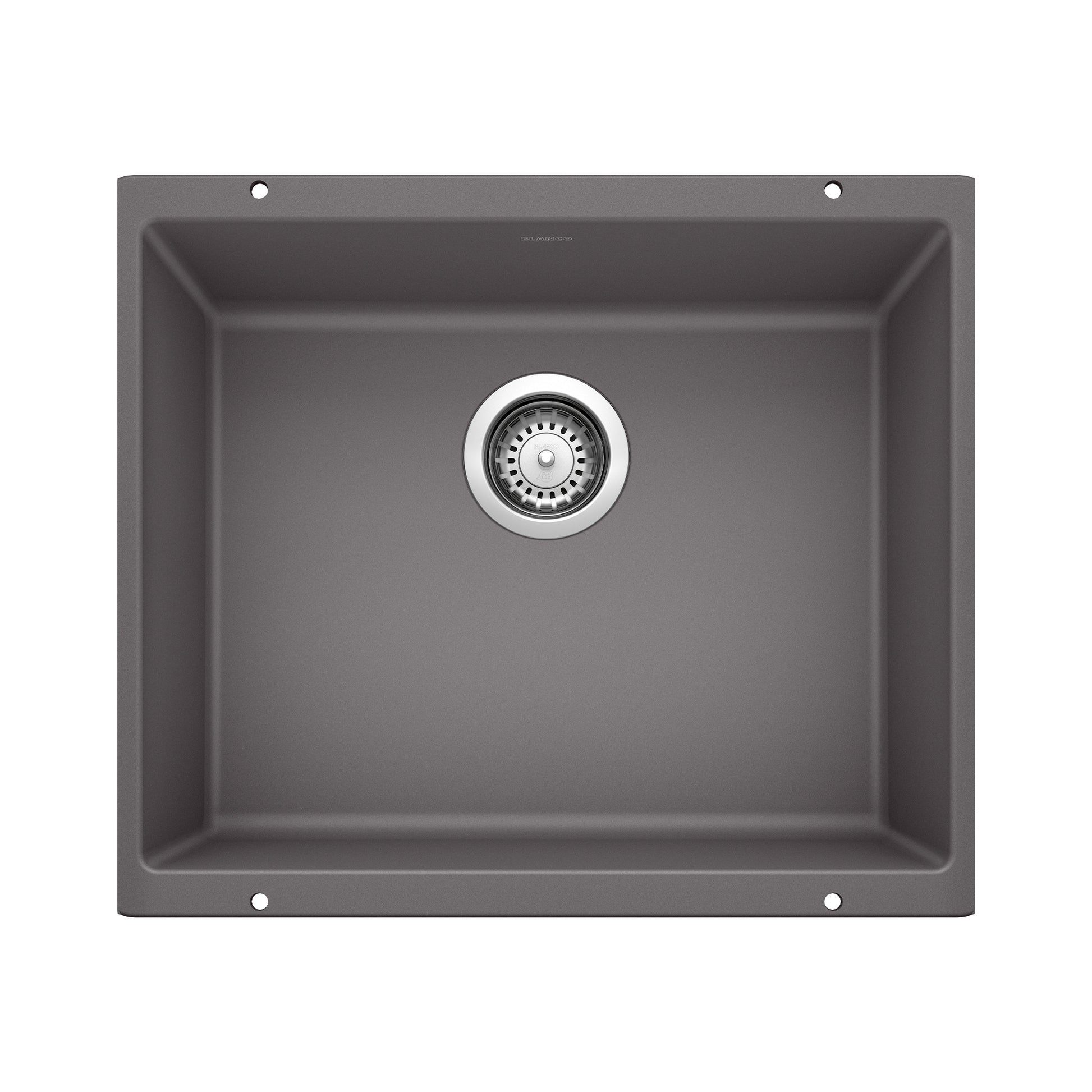 BLANCO 519049 Precis Precis SILGRANIT 21" Single Bowl Undermount Kitchen Sink - Cinder in Cinder