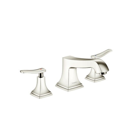 HANSGROHE 31428831 Metropol Classic 3-Hole Roman Tub Set Trim with Lever Handles - Polished Nickel