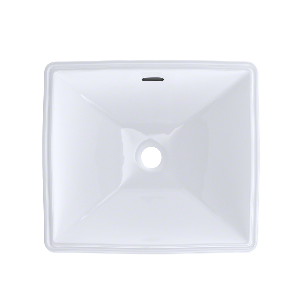 TOTO LT624G#01 Legato Rectangular Undermount Bathroom Sink With Cefiontect - Cotton White