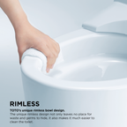 TOTO MS902CUMFG#01 Neorest Nx1 Dual Flush 1.0 Or 0.8 Gpf Toilet With Integrated Bidet Seat - Cotton White