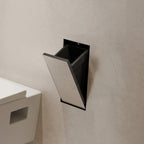 HANSGROHE 56063670 XtraStoris Rock Recessed Trash Bin with Shelf & Tileable Door - Matte Black