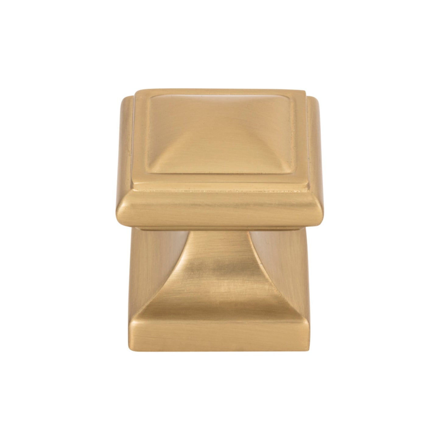 ATLAS 370-WB Wadsworth 1 1/4" Length Square Knob , Warm Brass