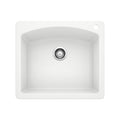 BLANCO 440211 Diamond Diamond SILGRANIT 25" Single Bowl Dual Mount Kitchen Sink - White in White
