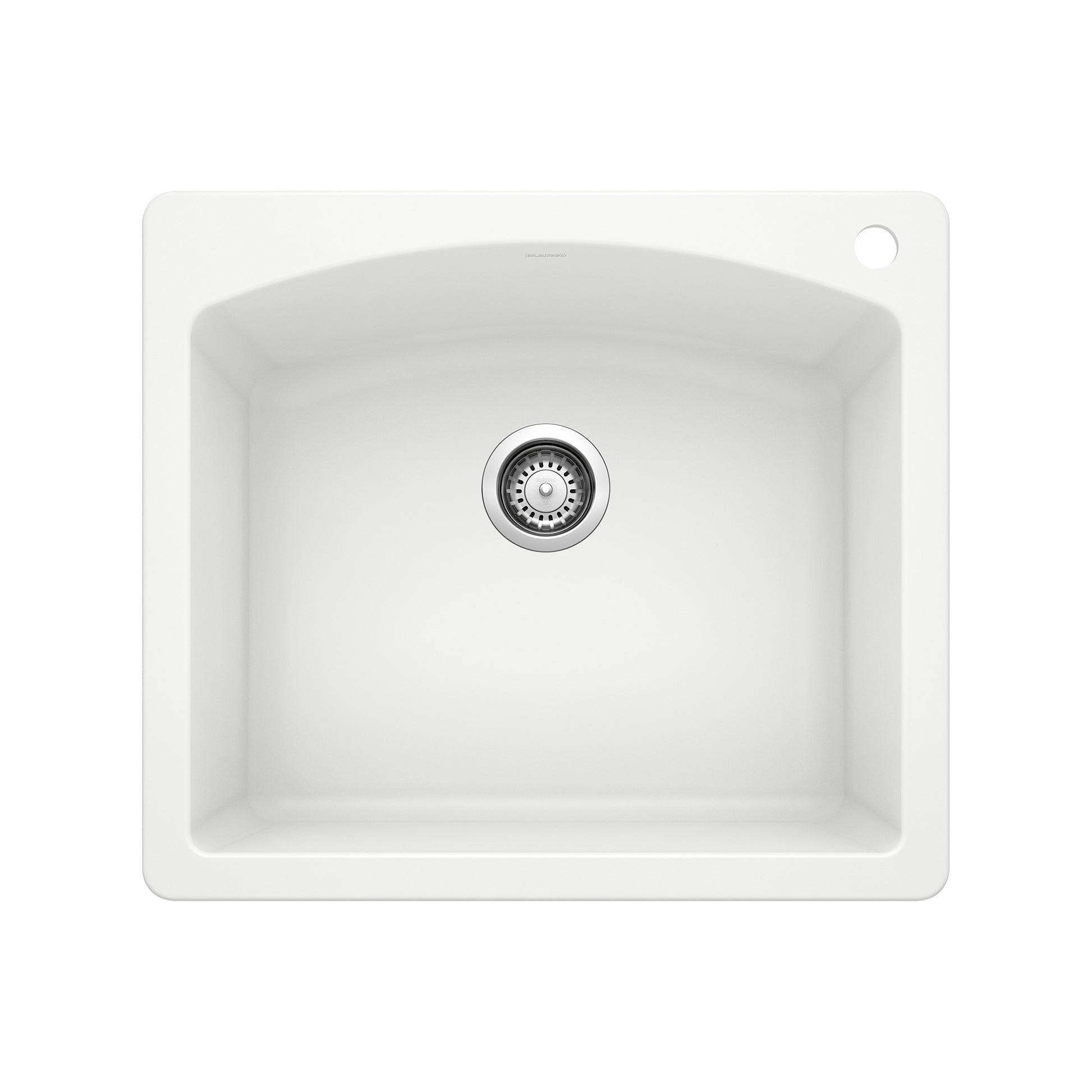 BLANCO 440211 Diamond Diamond SILGRANIT 25" Single Bowl Dual Mount Kitchen Sink - White in White