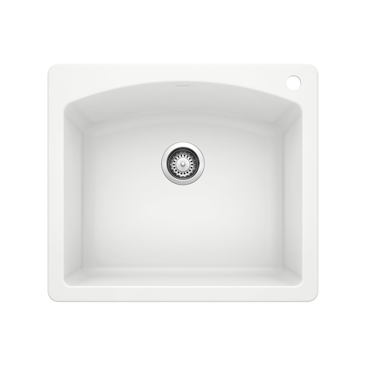 BLANCO 440211 Diamond Diamond SILGRANIT 25" Single Bowl Dual Mount Kitchen Sink - White in White