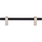 JEFFREY ALEXANDER 478-128MBSN Larkin 2 128 mm Center-to-Center Bar Pull - Matte Black w/Satin Nickel