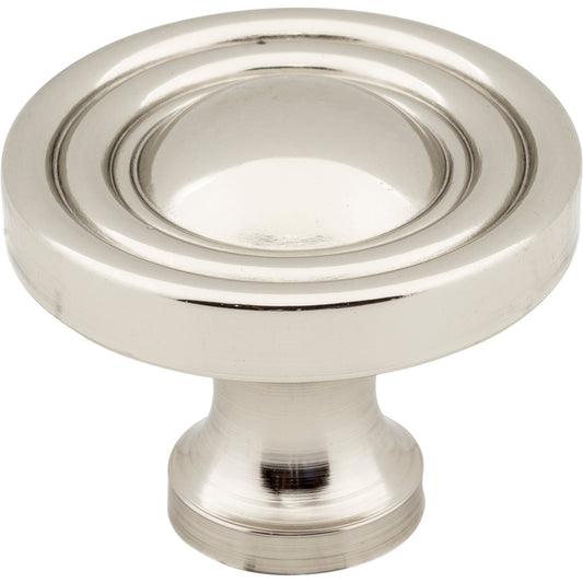 JEFFREY ALEXANDER 818NI Bella 1-3/8" Diameter Mushroom Knob , Polished Nickel