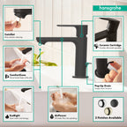 HANSGROHE 72517671 Rebris S Single-Hole Faucet 110 with Pop-Up Drain, 1.2 GPM - Matte Black