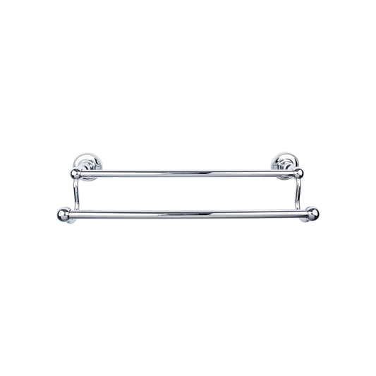 TOP KNOBS ED9PCA TOP BATH (R) Edwardian Bath Double 26 1/2" Wall Mounted Towel Bar - Polished Chrome