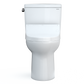 TOTO MW7763084CSFG.10#01 Drake WASHLET+ Two-Piece Elongated 1.6 GPF Universal Height TORNADO FLUSH Toilet with C5 Bidet Seat , Cotton White