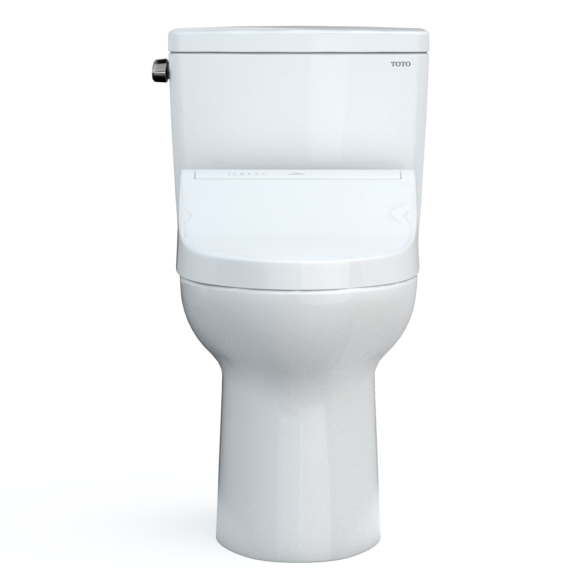 TOTO MW7763084CEFG.10#01 Drake Washlet+ Two-Piece Elongated 1.28 Gpf Universal Height Tornado Flush Toilet With C5 Bidet Seat - Cotton White