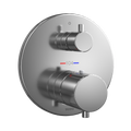 TOTO TBV01408U#CP Round Thermostatic Mixing Valve With Two-Way Diverter Shower Trim - Polished Chrome