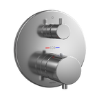 TOTO TBV01408U#CP Round Thermostatic Mixing Valve With Two-Way Diverter Shower Trim - Polished Chrome