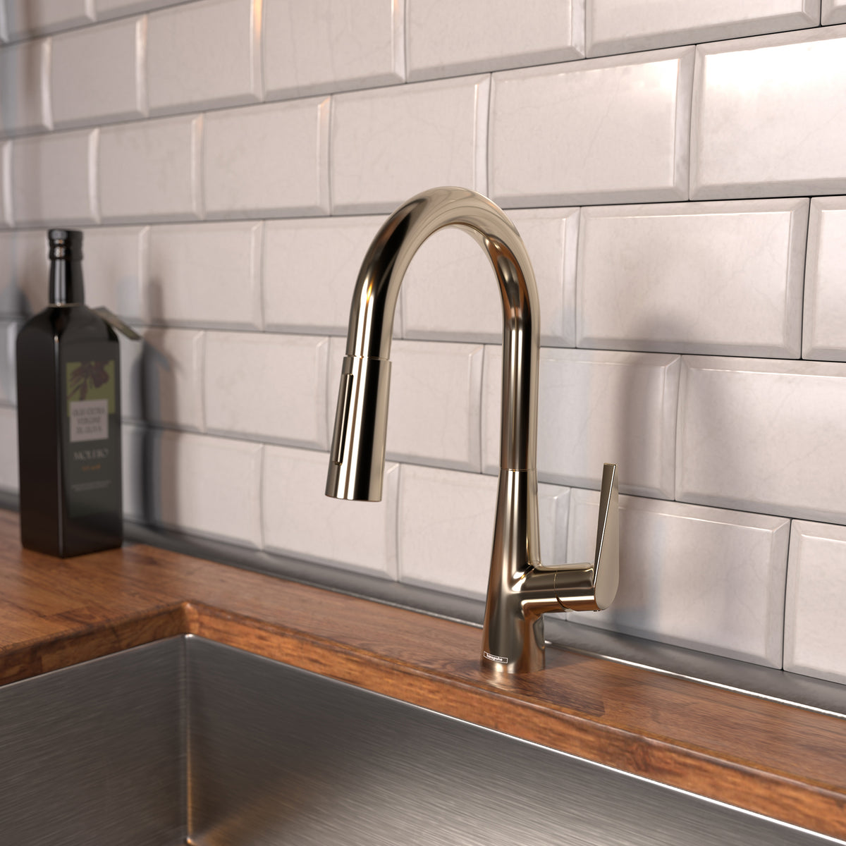 HANSGROHE 72815831 Talis S Prep Kitchen Faucet, 2-Spray Pull-Down, 1.75 GPM - Polished Nickel