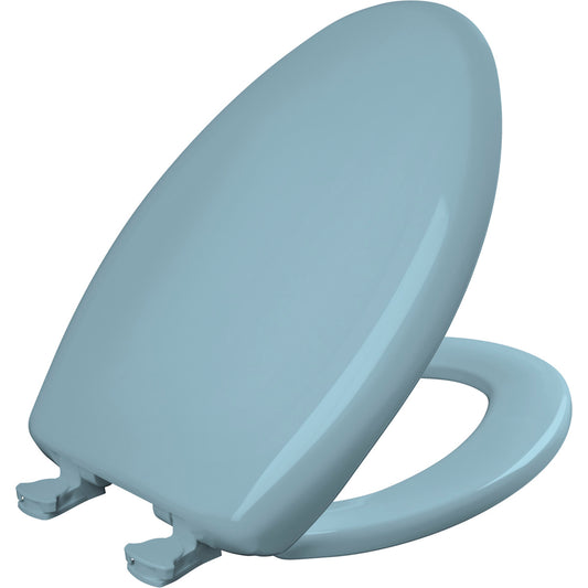 Bemis Elongated Plastic Toilet Seat in Twilight Blue with STA-TITE Seat Fastening System, Easy•Clean and  Whisper•Close Hinge