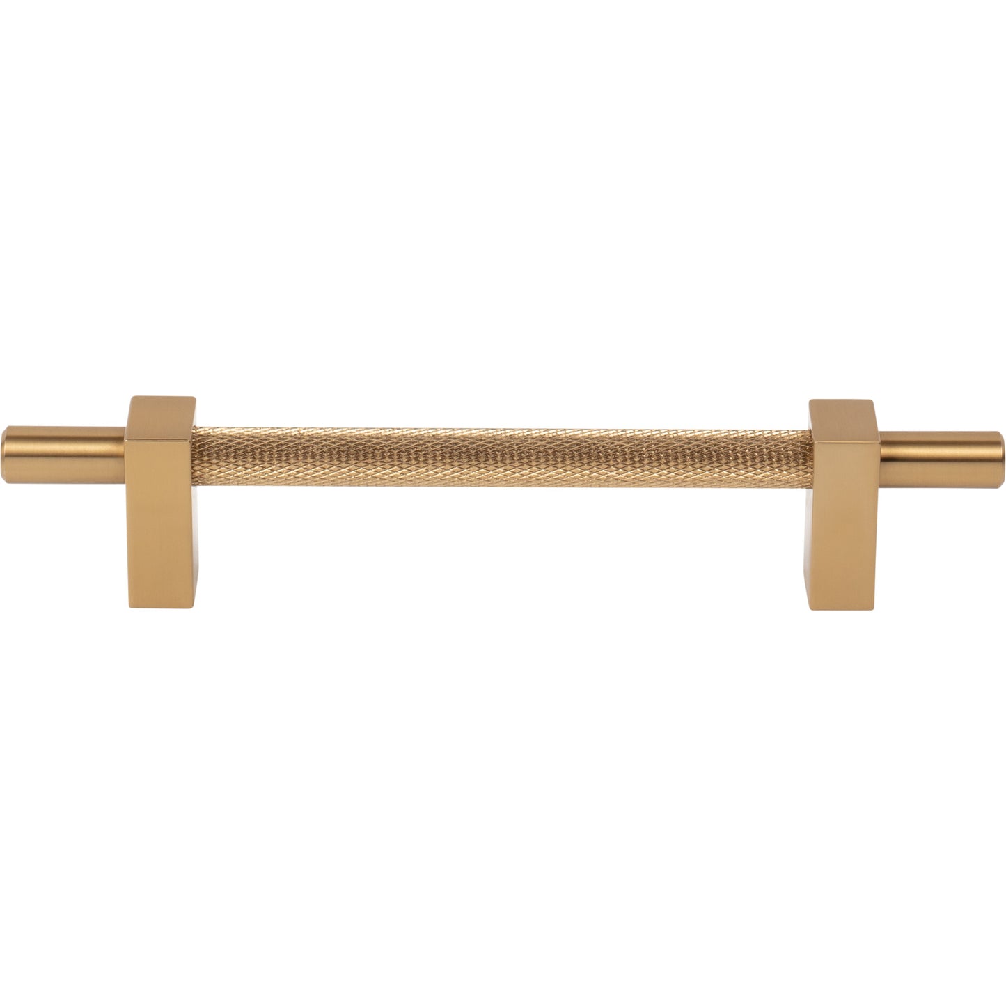 JEFFREY ALEXANDER 598-128SBZ Larkin Knurled Center 128 mm Center-to-Center Bar Pull - Satin Bronze