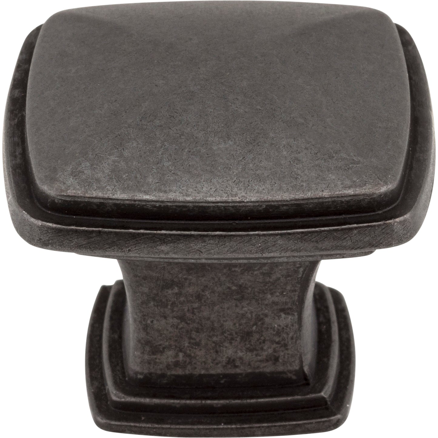 JEFFREY ALEXANDER 1091DACM Milan 1 1-1/4" Length Square Knob - Gun Metal