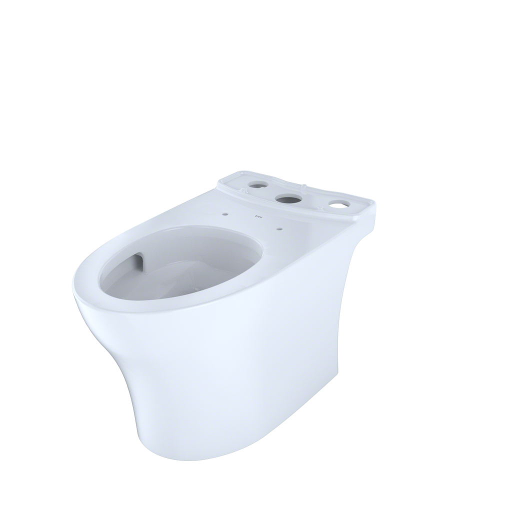 TOTO CT446CEFGN#01 Aquia Iv Elongated Universal Height Skirted Toilet Bowl With Cefiontect - Cotton White
