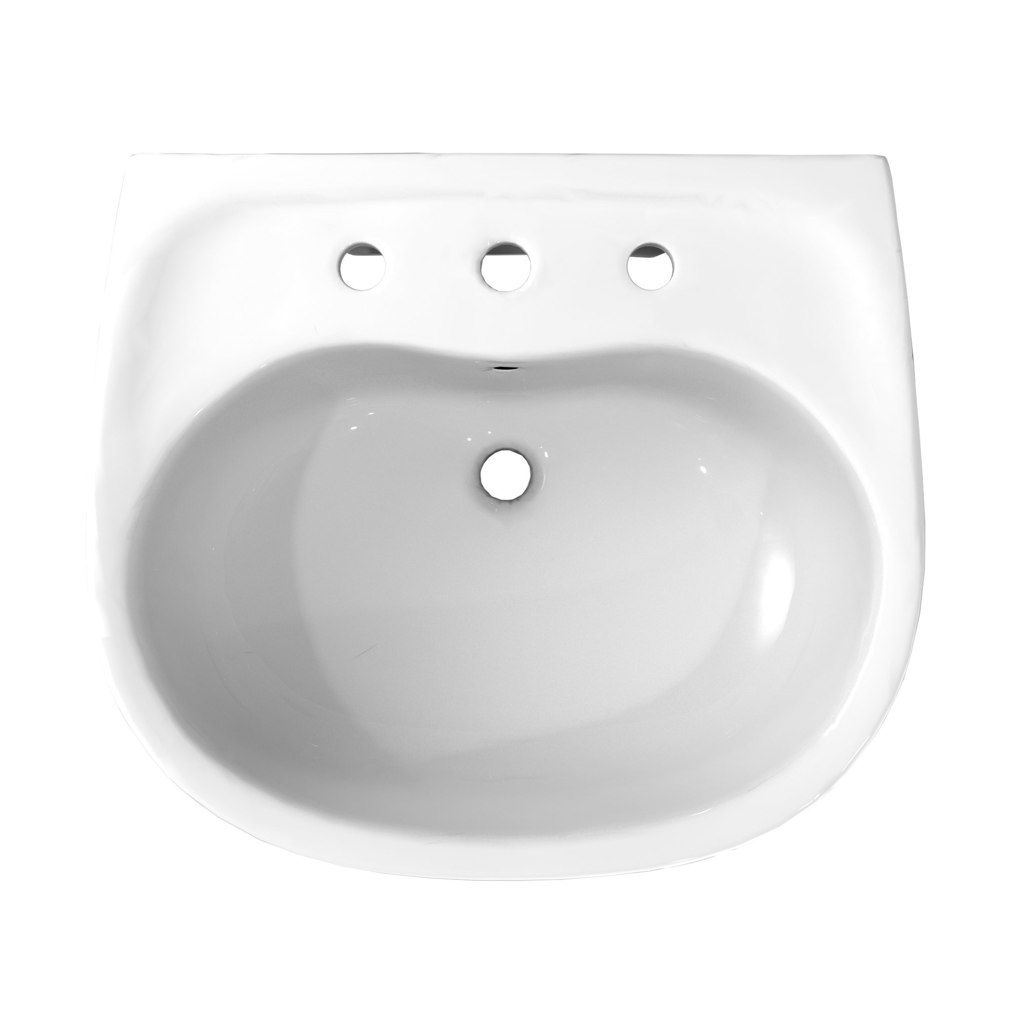 TOTO LPT241.8G#01 Supreme Oval Basin Pedestal Bathroom Sink With Cefiontect For 8 Inch Center Faucets - Cotton White