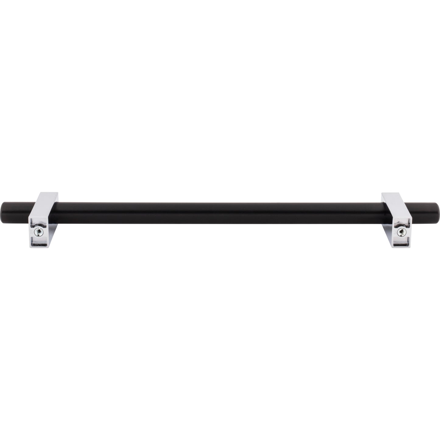 JEFFREY ALEXANDER 478-12MBPC Larkin 2 12" Center-to-Center Appliance Pull - Matte Black w/Polished Chrome