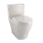 TOTO MS624124CEFG#03 Legato WASHLET+ One-Piece Elongated 1.28 GPF Universal Height Skirted Toilet with CEFIONTECT , Bone