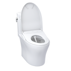 TOTO MW4364736CEMFGNA#01 Washlet+ Aquia Iv Cube Two-Piece Elongated Dual Flush 1.28 And 0.9 Gpf Toilet With Auto Flush S7A Contemporary Bidet Seat - Cotton White