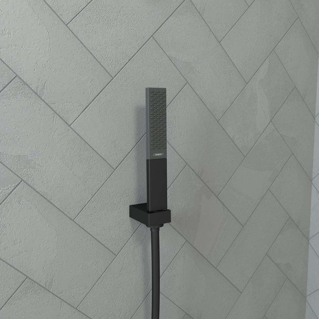 HANSGROHE 26866671 Rainfinity Baton Handshower 100 1-Jet, 2.5 GPM - Matte Black