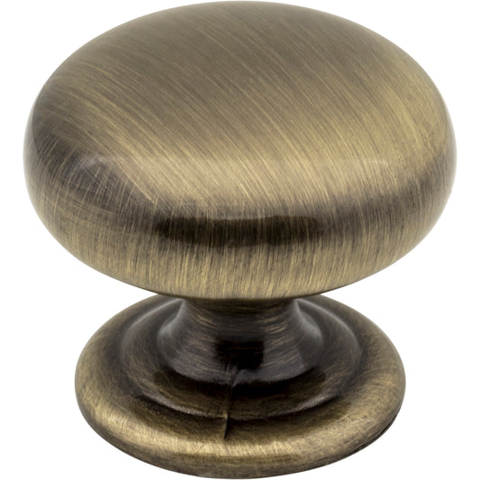 ELEMENTS 2980AB Florence 1-1/4" Diameter Mushroom Knob - Brushed Antique Brass