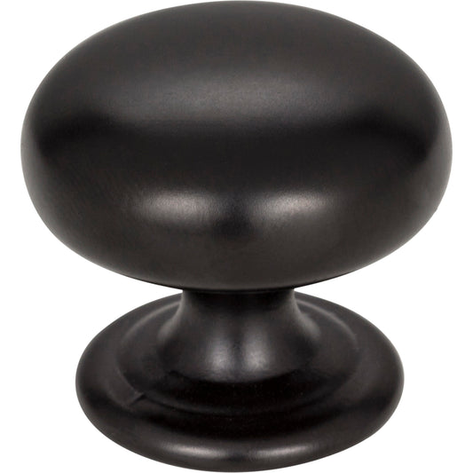 ELEMENTS 2980MB Florence 1-1/4" Diameter Mushroom Knob - Matte Black