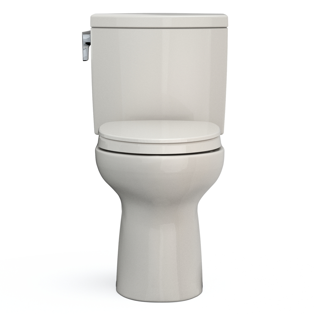 TOTO MS454124CUFG#12 Drake Ii 1G Two-Piece Elongated 1.0 Gpf Universal Height Toilet With Cefiontect And Ss124 Softclose Seat - Sedona Beige
