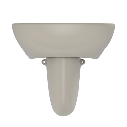 TOTO LHT241G#03 Supreme Oval Wall-Mount Bathroom Sink With Cefiontect And Shroud For Single Hole Faucets - Bone