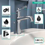 HANSGROHE 04771000 Joleena Single-Hole Faucet 100 with Pop-Up Drain, 1.2 GPM - Chrome