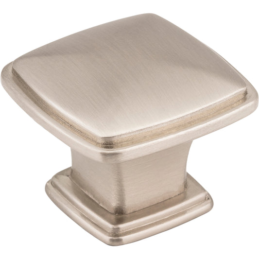 JEFFREY ALEXANDER 1091SN Milan 1 1-1/4" Length Square Knob - Satin Nickel