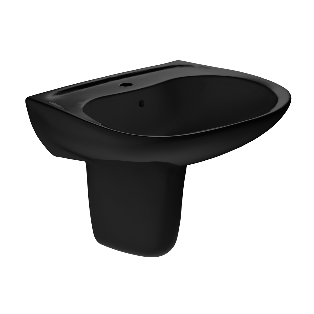 TOTO LHT242#51 Prominence Oval Wall-Mount Bathroom Sink And Shroud For Single Hole Faucets - Ebony