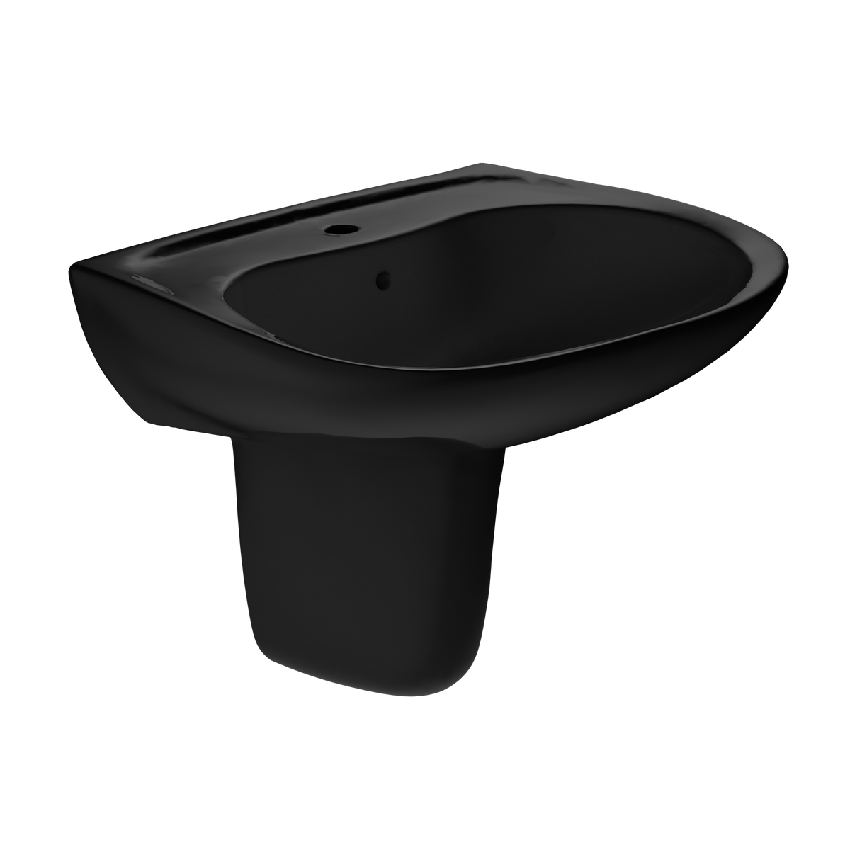 TOTO LHT242#51 Prominence Oval Wall-Mount Bathroom Sink And Shroud For Single Hole Faucets - Ebony