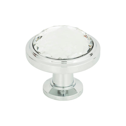 ATLAS 343-CH Legacy Crystal 1 5/16" Diameter Round Knob - Polished Chrome