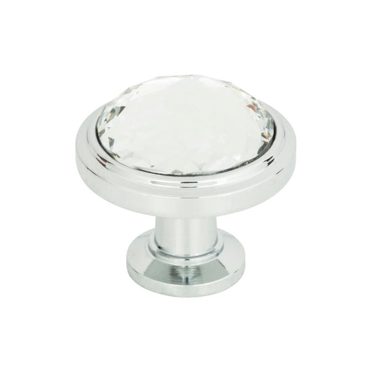 ATLAS 343-CH Legacy Crystal 1 5/16" Diameter Round Knob , Polished Chrome