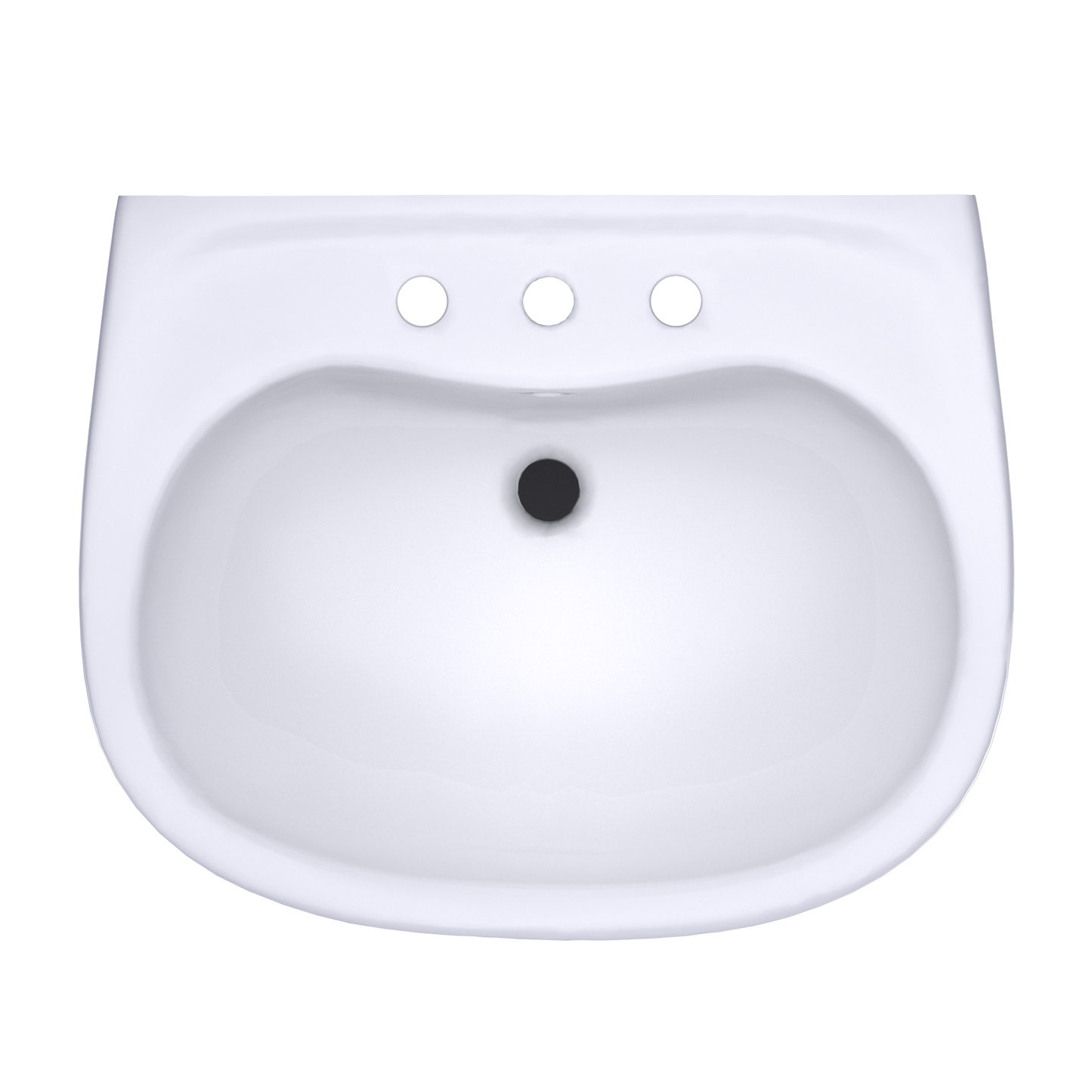 TOTO LHT242.8G#01 Prominence Oval Wall-Mount Bathroom Sink With Cefiontect And Shroud For 8 Inch Center Faucets - Cotton White