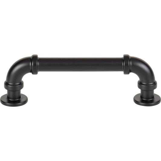 ATLAS 432-BL Steam Punk 3 3/4" Center to Center Bar Pull , Matte Black