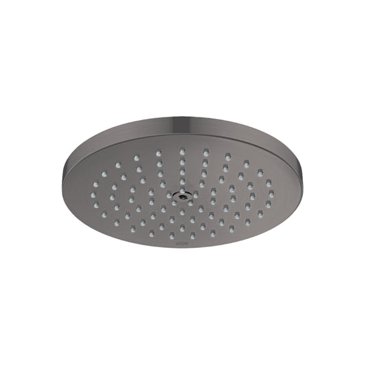 AXOR 28615341 ShowerSolutions Showerhead 180 1-Jet Powder Rain, 2.5 GPM - Brushed Black Chrome