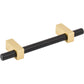 JEFFREY ALEXANDER 478-96MBBG Larkin 2 96 mm Center-to-Center Bar Pull - Matte Black w/Brushed Gold