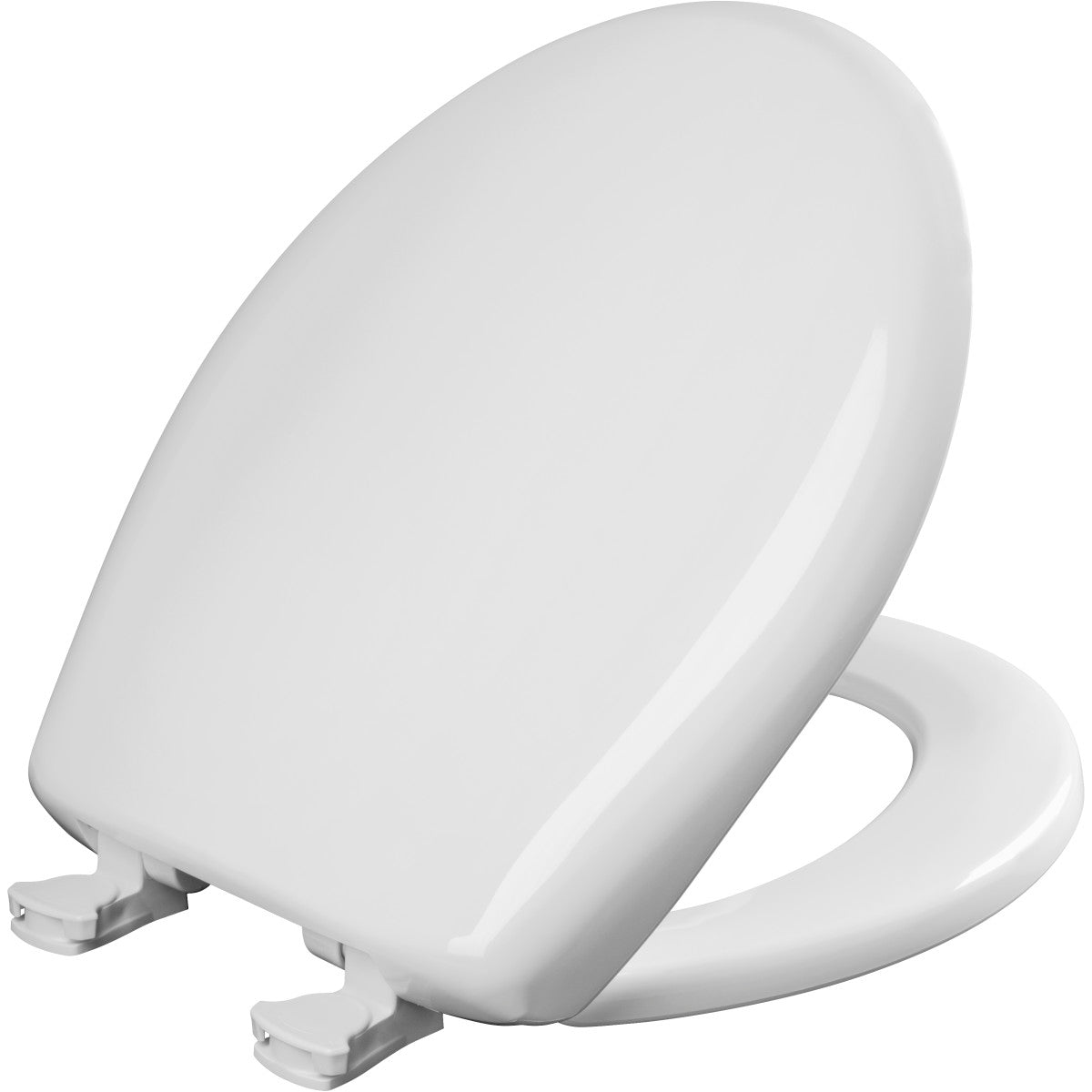 Bemis Round Plastic Toilet Seat in Euro White with STA-TITE Seat Fastening System, Easy•Clean and  Whisper•Close Hinge