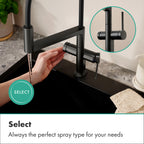 HANSGROHE 72861341 Talis N Semi-Pro PowderSpray Kitchen Faucet 1.75 GPM - Brushed Black Chrome