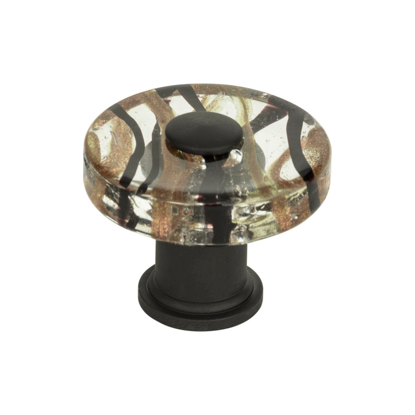 ATLAS 3206-O Milky Way Glass 1 1/2" Diameter Round Knob , Aged Bronze