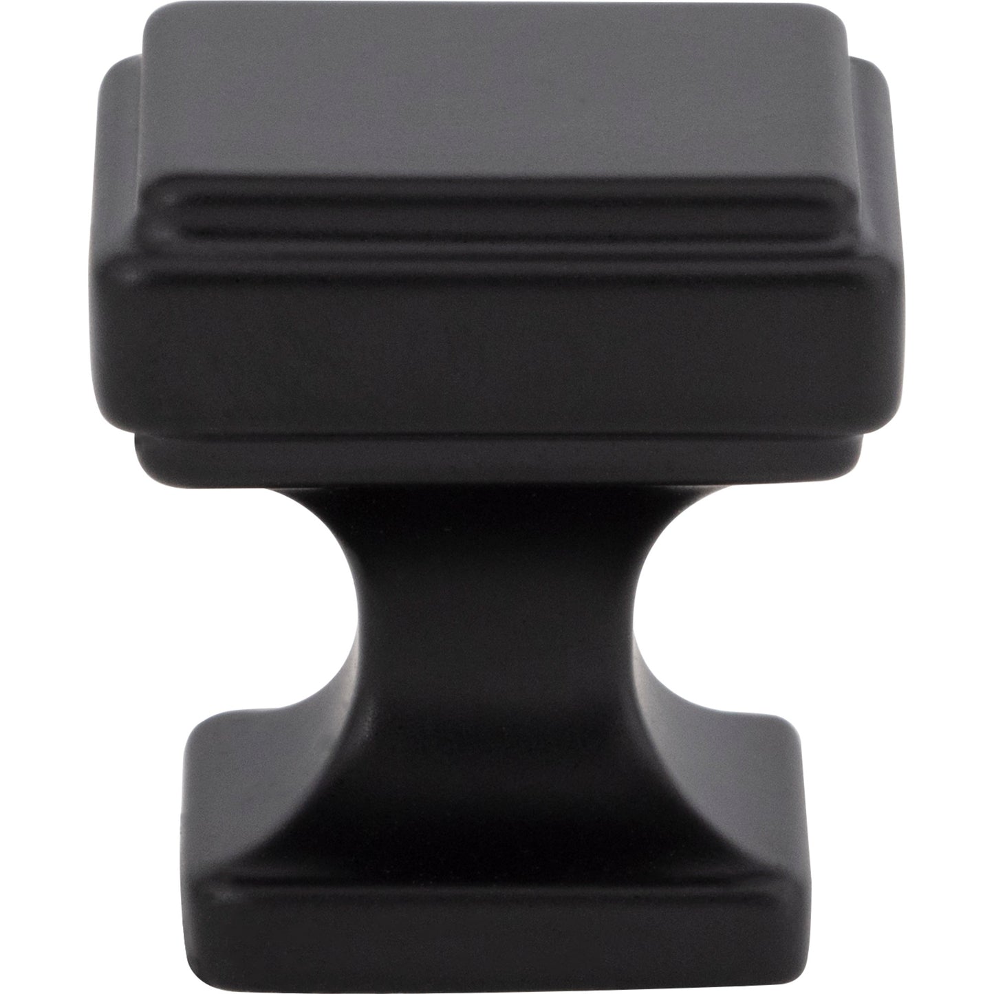ATLAS A200-BL Kate 1 1/8" Length Square Knob - Matte Black